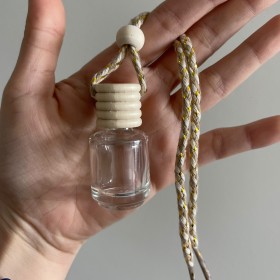 ENVASE DE VIDRIO PARA AROMATIZANTE DE AUTO: CILINDRO LISO CLÁSICO modelo 2