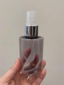 Envase de PLÁSTICO FUME 125ml + tapa spray plateado