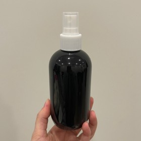 envase de plástico NEGRO de 250ml + spray BLANCO