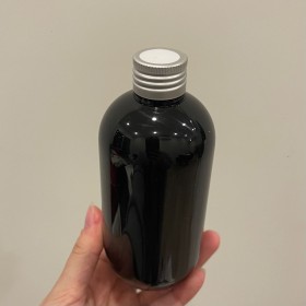 envase plástico NEGRO de 250ml + tapa difusora metálica