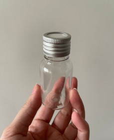 Envase de PLÁSTICO TRANSPARENTE 30ml + tapa difusora metálica