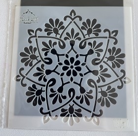 Stencil 10x10 mandala 7
