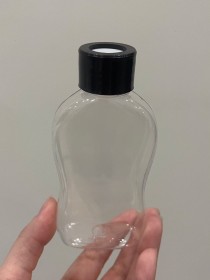 Envase de PLÁSTICO TRANSPARENTE 100ml onda + tapa difusora negra