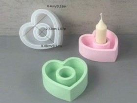Molde porta vela corazón 