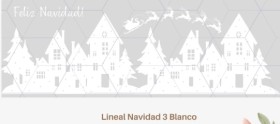 Lamina UV Navidad lineal 3 blanco