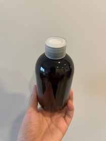 envase plastico ambar de 250ml + tapa difusora TRASLUCIDA