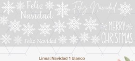 Lamina UV Navidad lineal 1 blanco