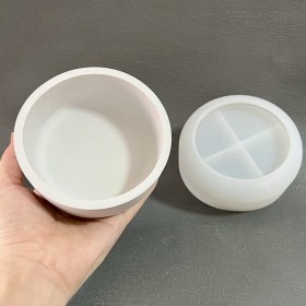 Molde de silicona recipiente/ contenedor/ maceta 10,5x5cm aprox