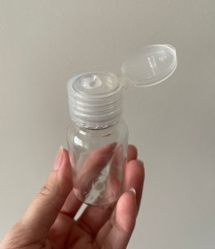 Envase de PLÁSTICO TRANSPARENTE 30ml + tapa flip