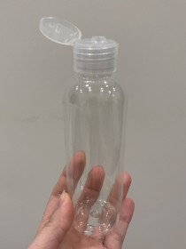 Envase de PLÁSTICO TRANSPARENTE 150ml + tapa flip
