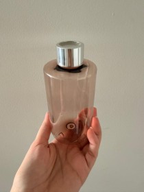 envase plástico MARRÓN CLARO de 250ml + tapa difusora plateada