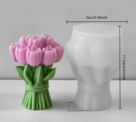 Molde de silicona flor ramo de tulipanes modelo 2