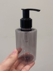 Envase de PLÁSTICO FUME 125ml + tapa para crema/jabón negra 