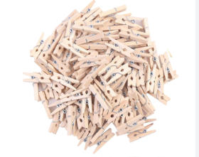 mini pinzas de madera x50 unidades aproximadamente
