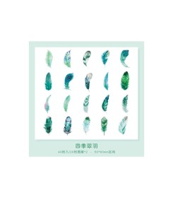 Stickers plumas verde