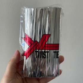 Alambre para atar 12cm, 750 unidades aprox PLATEADO