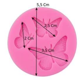 Molde de silicona mariposa modelo 9:::: 3 cavidades