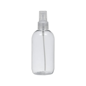 envase plastico transparente de 250ml+ tapa spray