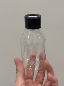 Envase de PLÁSTICO TRANSPARENTE 100ml + tapa difusora negra