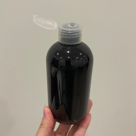 envase plástico NEGRO de 250ml + tapa flip
