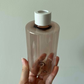 envase plástico MARRÓN CLARO de 250ml + tapa difusora BLANCA