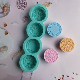 Molde de silicona jabón CIRCULAR 4DIV 131.5x9CM 