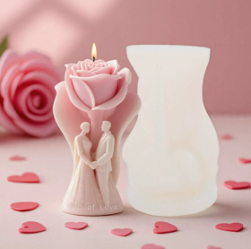 Molde de silicona PAREJA Y ROSA 66x101MM