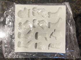 Molde de silicona medias de navidad