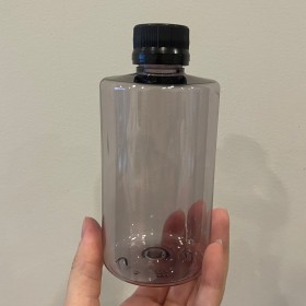 envase plástico FUME CLARO de 250ml+ tapa común negra