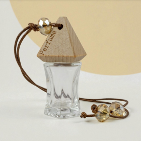 ENVASE DE VIDRIO PARA AROMATIZANTE DE AUTO: ROMBO DECO CHIC 