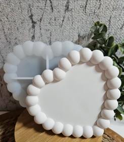 Molde de silicona bandeja corazón bubble