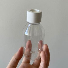 Envase de PLÁSTICO TRANSPARENTE 100ml + tapa difusora BLANCA