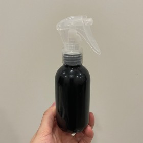 Envase de PLÁSTICO NEGRO 125ml + tapa rociador/gatillo traslucido