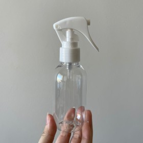 Envase de PLÁSTICO TRANSPARENTE 125ml + tapa GATILLO BLANCO