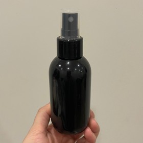 Envase de PLÁSTICO NEGRO 125ml + tapa spray negro