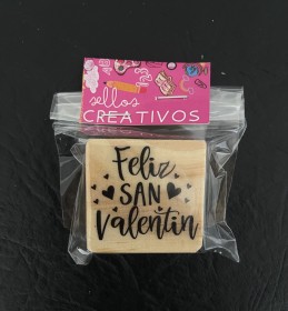  sello feliz san Valentín modelo 2 4x4cm