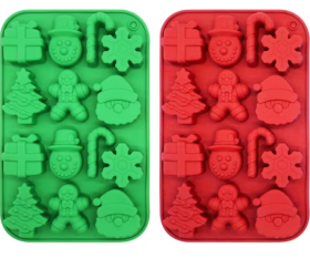 Molde de silicona navideño modelo 10