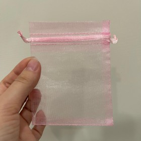 Bolsitas de organza 8x10cm 50 unidades aprox color rosado