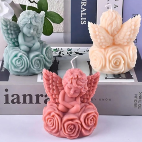 ANGEL CON FLORES 9.2x9CM