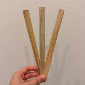 pabilo de madera grueso doble x10 unidades de 20cm aprox c/u