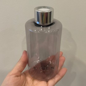 envase plástico FUME CLARO de 250ml + tapa difusora plateada