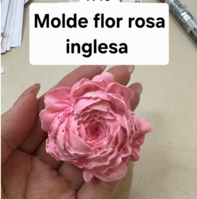 molde de silicona de flor rosa inglesa
