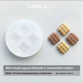 Molde de silicona mini waffles x4 