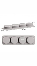 Moldes de silicona Redondo 4 cavidades 