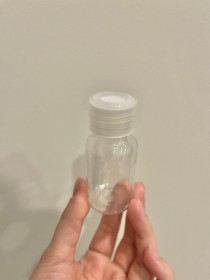 Envase de PLÁSTICO TRANSPARENTE 30ml + tapa difusora TRASLUCIDA