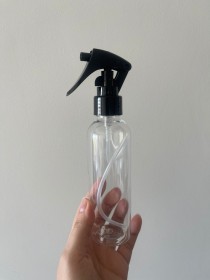 Envase de PLÁSTICO TRANSPARENTE 150ml +tapa GATILLO NEGRO 