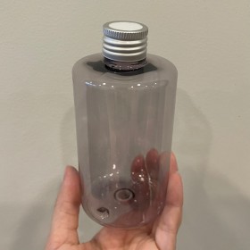 envase plástico FUME CLARO de 250ml + tapa difusora metálica