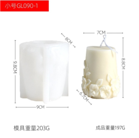 molde de silicona cilindro de flor de ratan 9.8x9cm