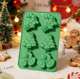Molde de silicona navideño modelo 9