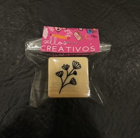  sello botánico 3x3cm modelo 2